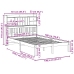 Cama con estantería sin colchón madera maciza de pino 135x190cm