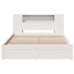 Cama con estantería sin colchón madera maciza blanca 120x190 cm