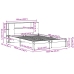 Cama con estantería sin colchón madera maciza blanca 120x190 cm