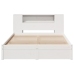 Cama con estantería sin colchón madera maciza blanca 120x200 cm