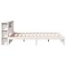 Cama con estantería sin colchón madera maciza blanca 120x200 cm