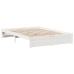 Cama con estantería sin colchón madera maciza blanca 120x200 cm
