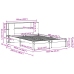 Cama con estantería sin colchón madera maciza blanca 120x200 cm