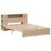 Cama con estantería sin colchón madera maciza de pino 150x200cm