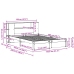 Cama con estantería sin colchón madera maciza de pino 150x200cm