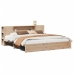 Cama con estantería sin colchón madera maciza de pino 180x200cm