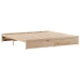 Cama con estantería sin colchón madera maciza de pino 180x200cm