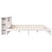 Cama con estantería sin colchón madera maciza blanca 200x200 cm