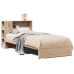 Cama con estantería sin colchón madera maciza de pino 90x190 cm