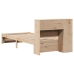 Cama con estantería sin colchón madera maciza de pino 90x190 cm