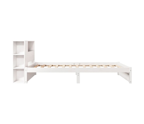 Cama con estantería sin colchón madera maciza de pino 90x190 cm
