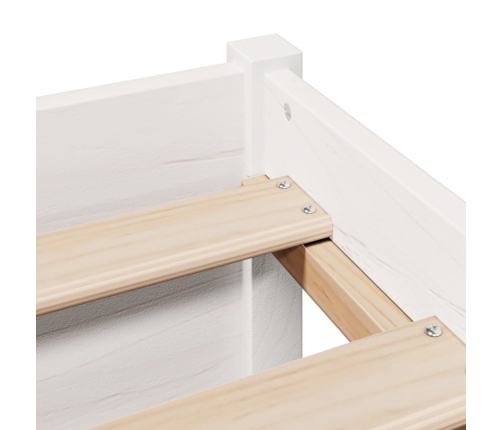 Cama con estantería sin colchón madera maciza de pino 90x190 cm