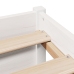 Cama con estantería sin colchón madera maciza de pino 90x190 cm
