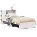 Cama con estantería sin colchón madera maciza blanco 90x200 cm