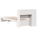 Cama con estantería sin colchón madera maciza blanco 90x200 cm