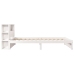 Cama con estantería sin colchón madera maciza blanca 100x200 cm