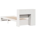 Cama con estantería sin colchón madera maciza blanca 100x200 cm