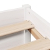 Cama con estantería sin colchón madera maciza blanca 100x200 cm