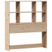 Cama con estantería sin colchón madera maciza de pino 75x190 cm