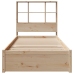 Cama con estantería sin colchón madera maciza de pino 90x190 cm