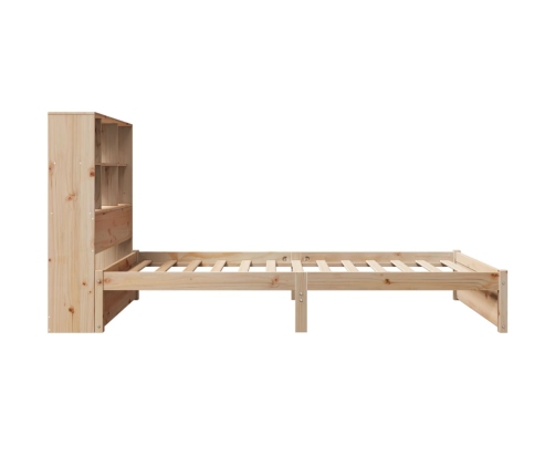 Cama con estantería sin colchón madera maciza de pino 90x190 cm