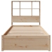Cama con estantería sin colchón madera maciza de pino 90x200 cm