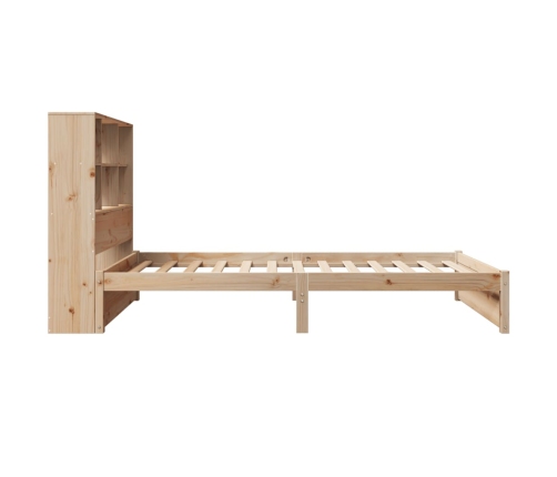 Cama con estantería sin colchón madera maciza de pino 90x200 cm