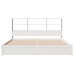 Cama con estantería sin colchón madera maciza blanca 200x200 cm