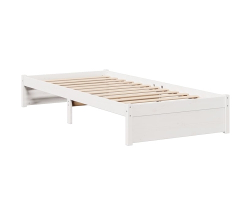 Cama con estantería sin colchón madera maciza de pino 90x190 cm