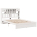 Cama con estantería sin colchón madera maciza blanca 140x190 cm