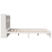 Cama con estantería sin colchón madera maciza blanca 140x190 cm