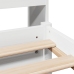 Cama con estantería sin colchón madera maciza blanca 140x190 cm