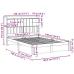 Cama con estantería sin colchón madera maciza blanca 140x190 cm