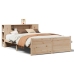 Cama con estantería sin colchón madera maciza de pino 120x190cm