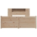 Cama con estantería sin colchón madera maciza de pino 120x190cm