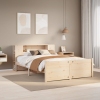 Cama con estantería sin colchón madera maciza de pino 140x190cm