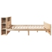 Cama con estantería sin colchón madera maciza de pino 200x200cm
