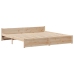 Cama con estantería sin colchón madera maciza de pino 200x200cm