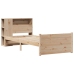 Cama con estantería sin colchón madera maciza de pino 90x190 cm