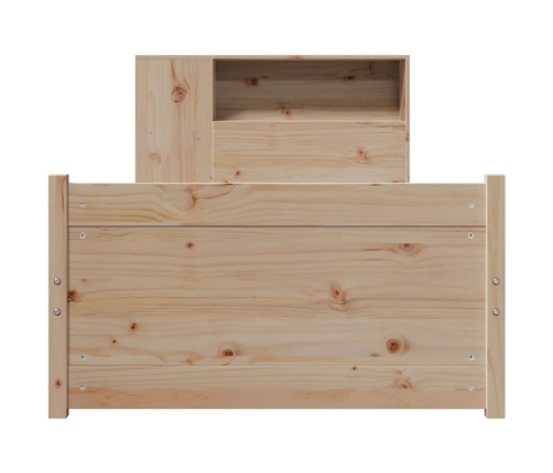 Cama con estantería sin colchón madera maciza de pino 90x190 cm