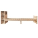 Cama con estantería sin colchón madera maciza de pino 90x190 cm