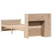 Cama con estantería sin colchón madera maciza de pino 90x190 cm