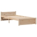 Cama con estantería sin colchón madera maciza de pino 90x190 cm
