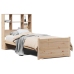 Cama con estantería sin colchón madera maciza de pino 90x190 cm