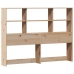 Cama con estantería sin colchón madera maciza de pino 120x190cm