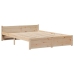 Cama con estantería sin colchón madera maciza de pino 120x190cm
