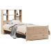 Cama con estantería sin colchón madera maciza de pino 90x200 cm