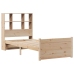 Cama con estantería sin colchón madera maciza de pino 90x200 cm