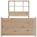 Cama con estantería sin colchón madera maciza de pino 90x200 cm