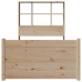 Cama con estantería sin colchón madera maciza de pino 100x200cm